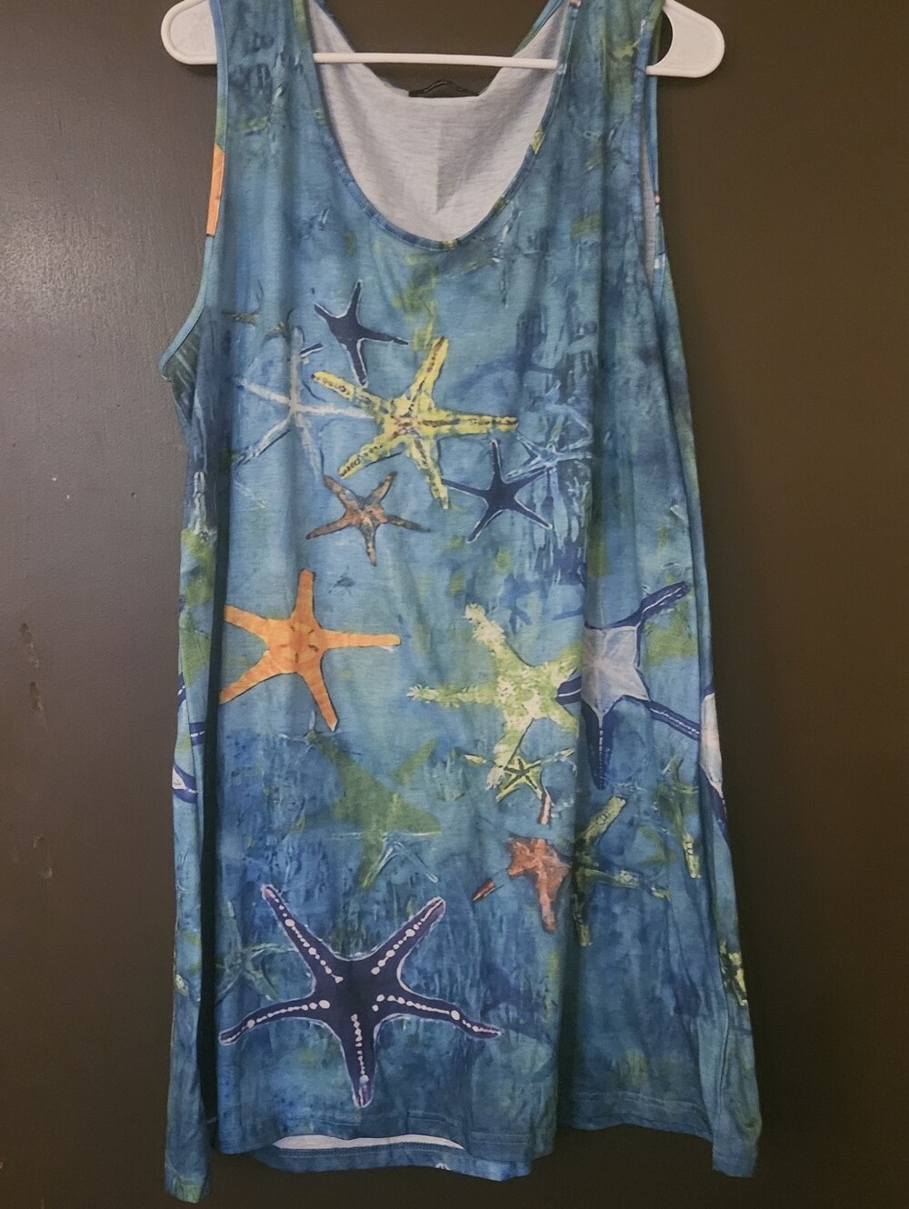Sea Star Print Blue Sundress